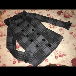 Gray and black jacket